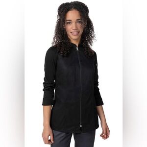 Chef Works Women's Nepal Chef Coat Black Full Zip Professional XS